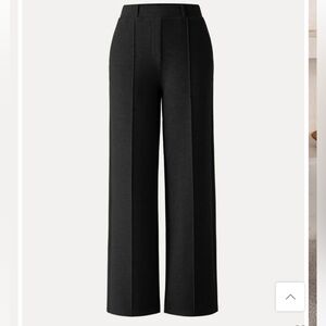 OGL FuzzLuxe High Waisted Straight Leg Pull On Pant Black Size Medium New